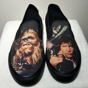 Star Wars Themed Black Slip-On Shoes
